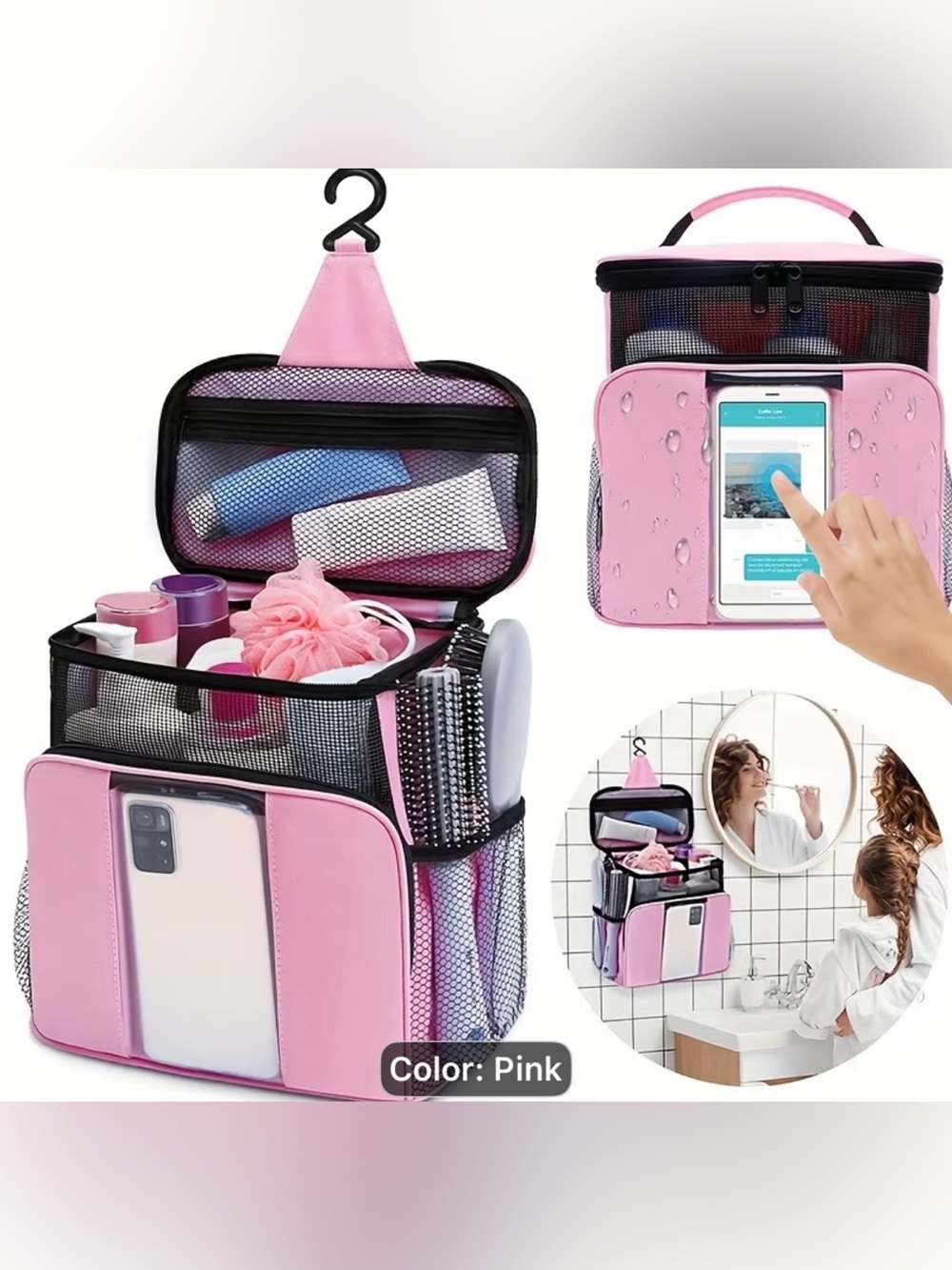 Pink Travel Organizer Storage Bag - Home Storage & Organization